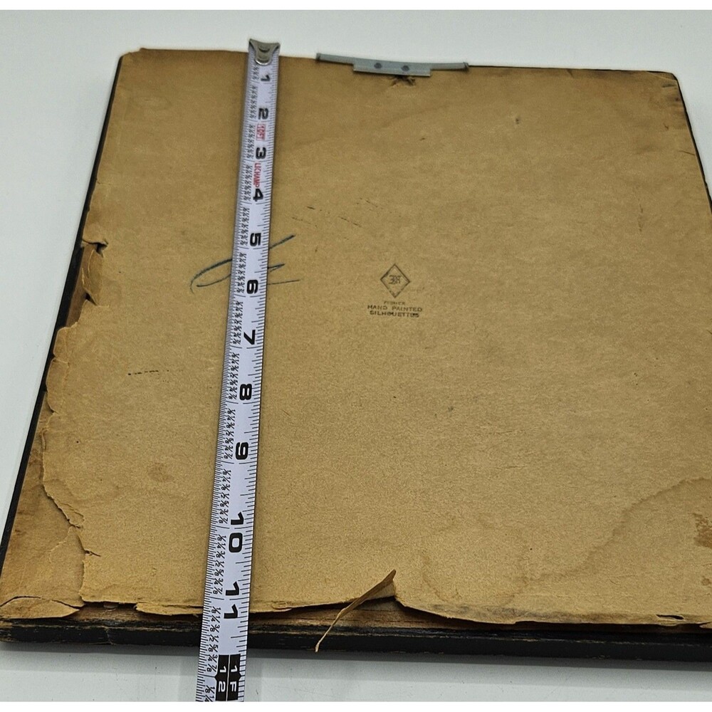 Vtg 1930 Mary Fisher Milkweed Hand Painted Reverse Couple Courting Silhouette - Picture 8 of 11